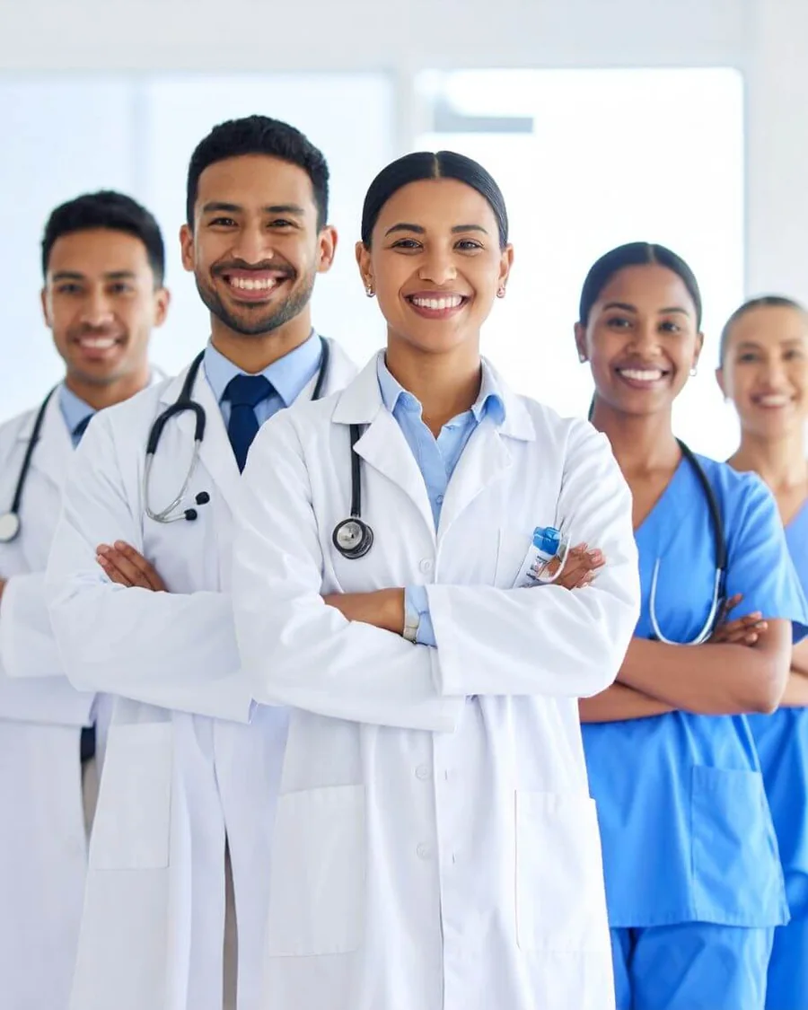 Healthcare professionals representing a collaborative medical team